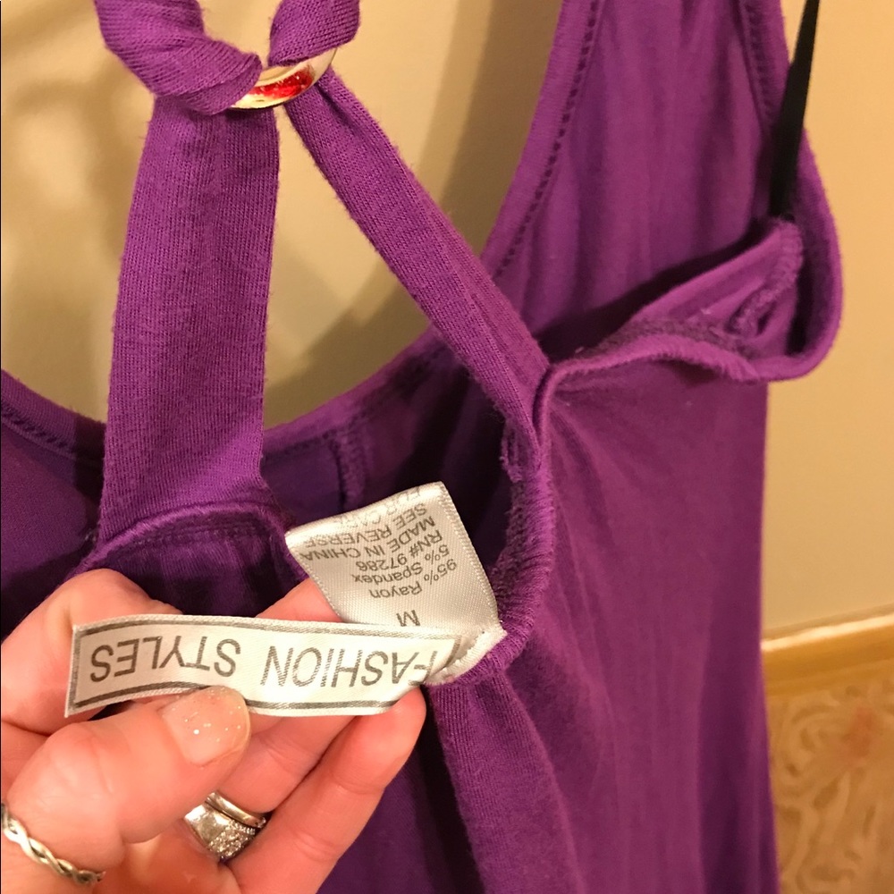 Size M royal purple cotton dress